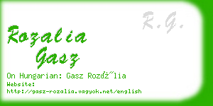rozalia gasz business card